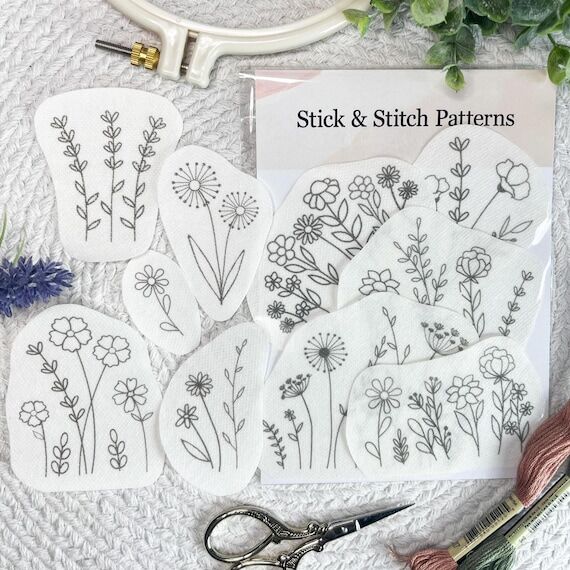 Hand Embroidery Wild Flower Patterns, water s...