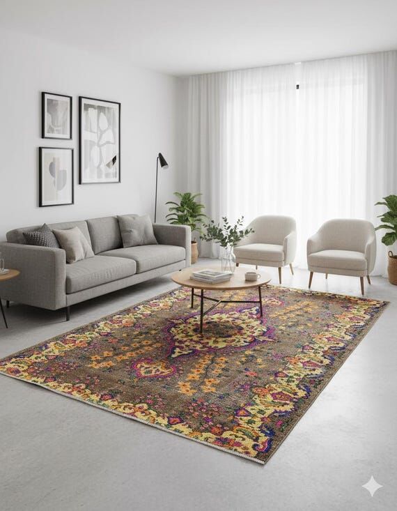 Decorative rug, handmade rug, decorative carp...