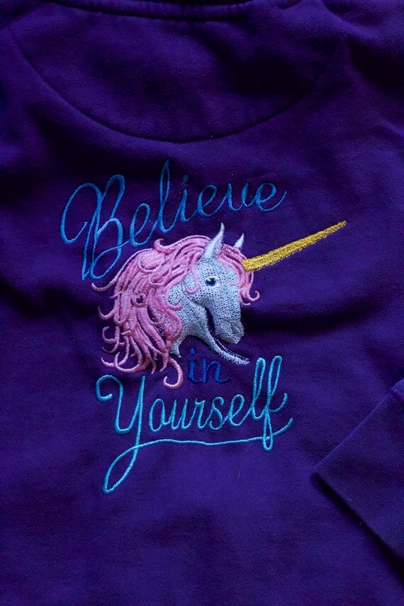 Embroidered Unicorn Jacket, Poly Cotton Blend...