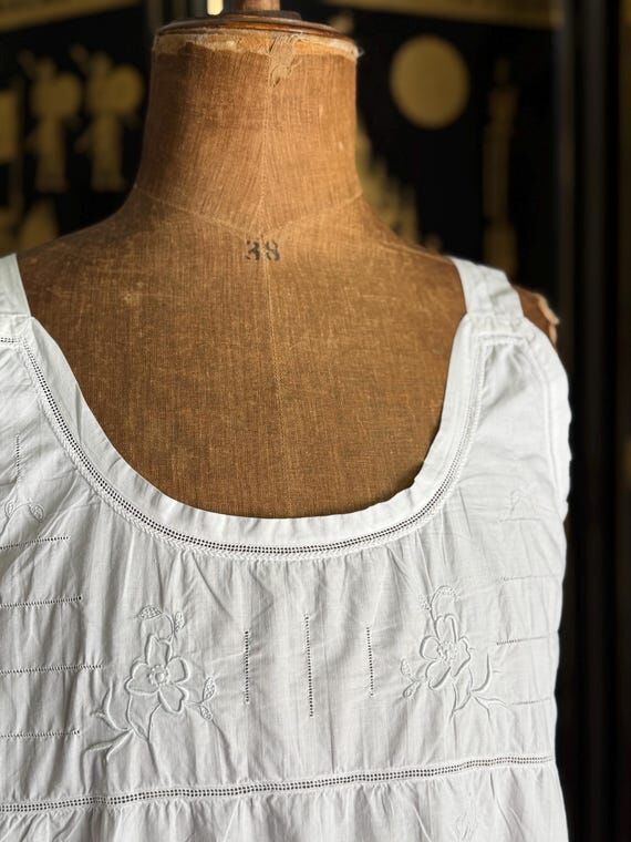 Antique Italian Lingerie Dress w/ Handmade Em...