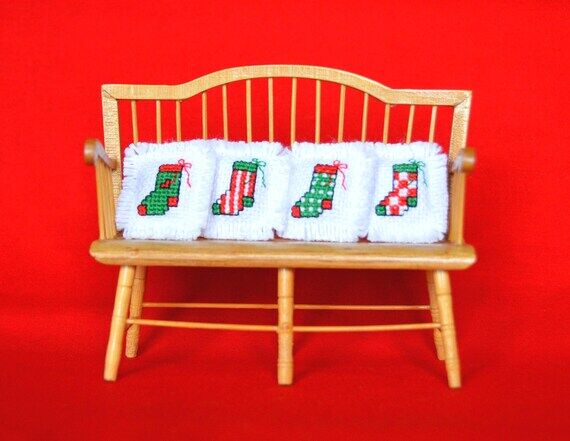 Christmas Dollhouse Miniature Cross Stitch Pi...