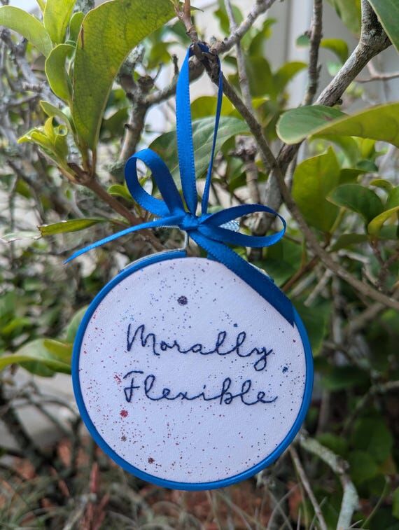 Morally flexible 3" sparkly handmade emb...