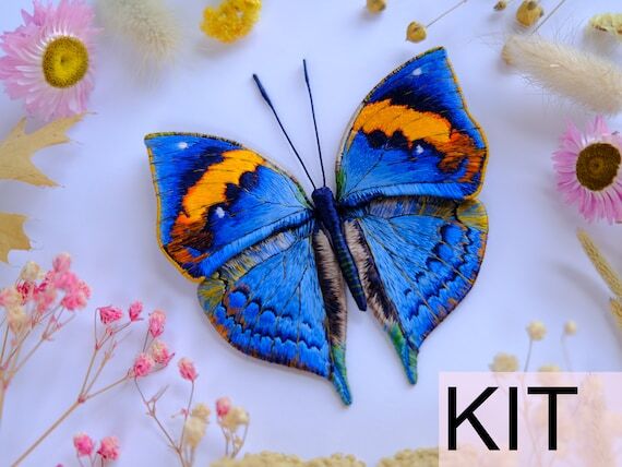 Oak Leaf Butterfly Stumpwork Embroidery Kit ...