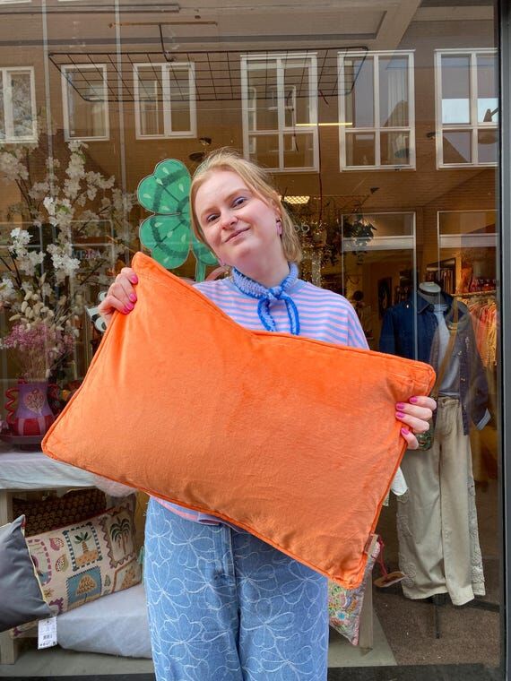 Pillow Velvet Bright Orange...