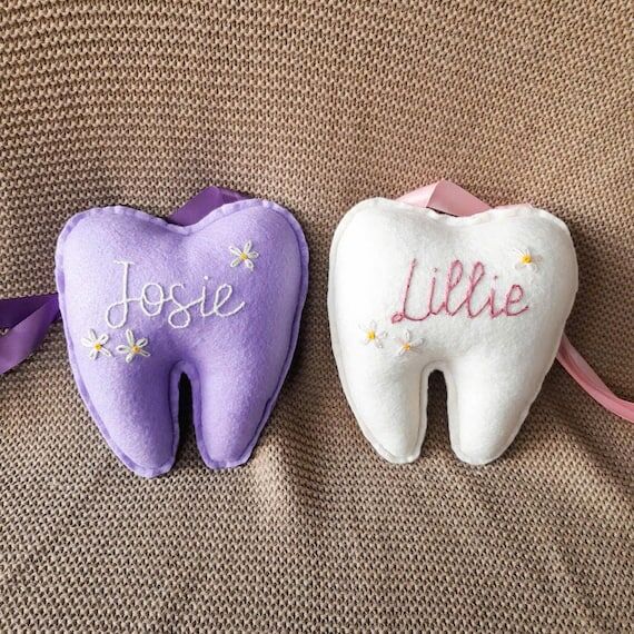Custom Embroidered Tooth Fairy Pillow: Person...