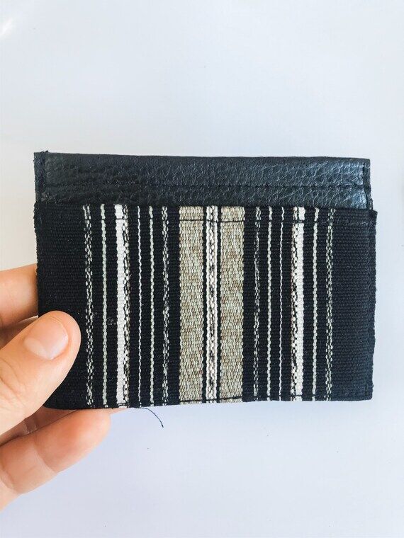 Hand Woven Leather Wallet - Card Holder - Lea...