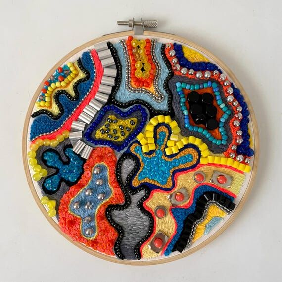 Handmade Embroidery Hoop | Funky Town...