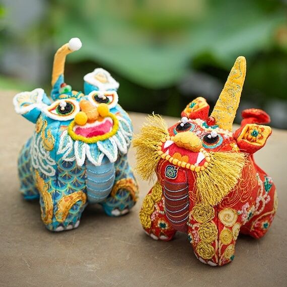 Chinese Unicorn DIY Emrboidery Kit, Auspiciou...