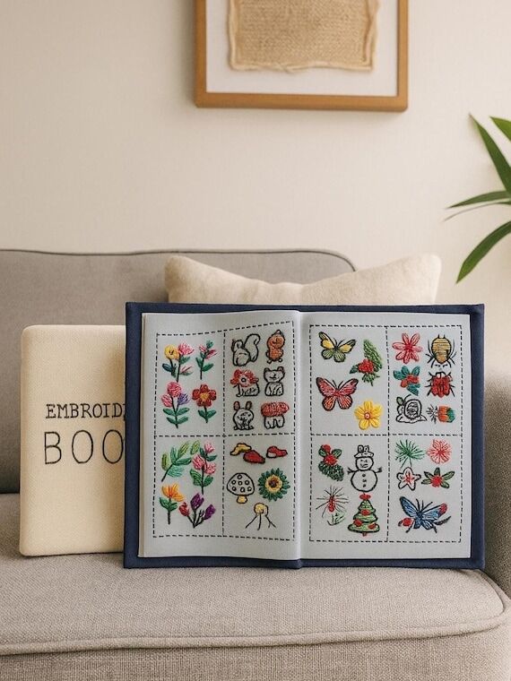 Stitch Book Embroidery Kit for Beginners, DIY...