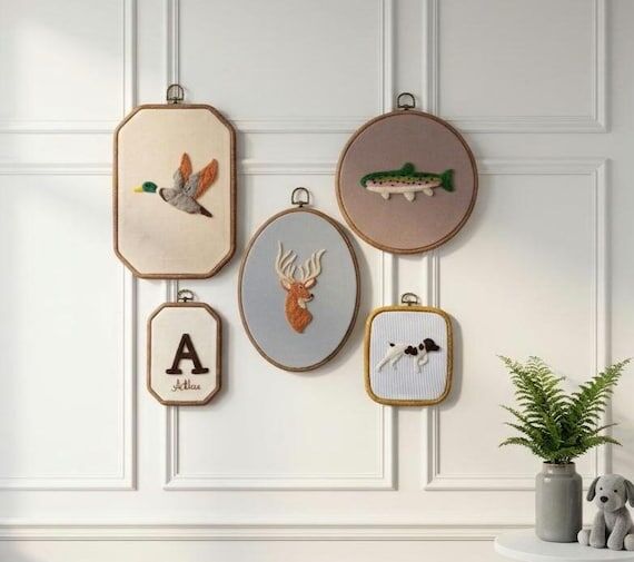 Personalized Hunting Nursery Decor Set | Felt...