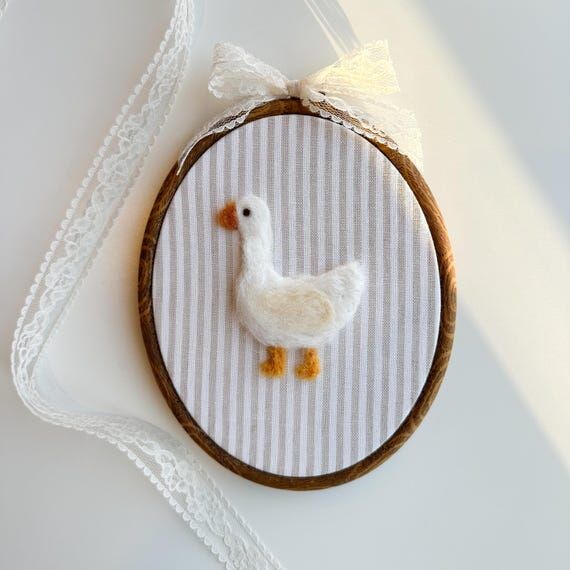 Needle Felted Duck Nursery Decor: Handmade Em...