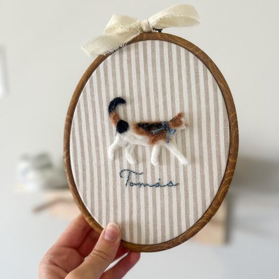Personalized Needle Felted Cat Portrait: Cust...