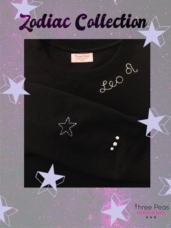 Zodiac Sweatshirt | Embroidered Sweatshirt | ...