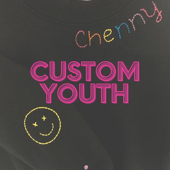 Custom Youth Sweatshirt | Hand Embroidered Sw...