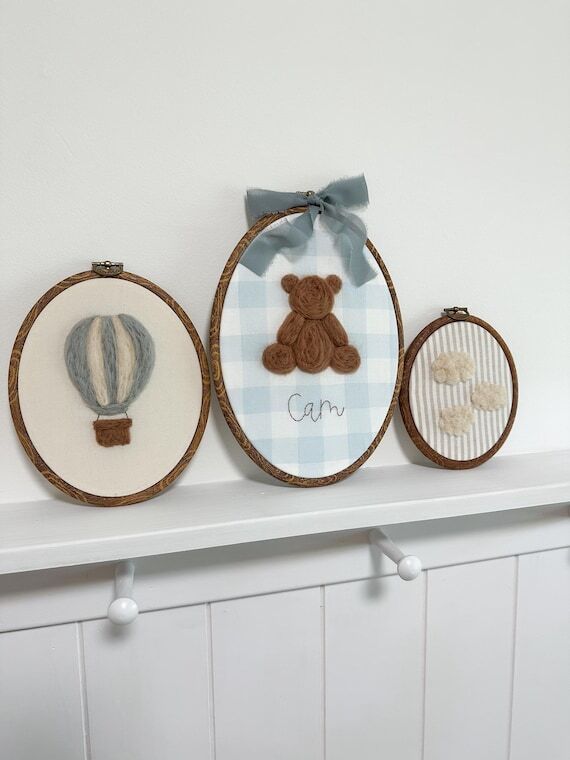 Personalized Needle Felt Nursery Wall Decor S...