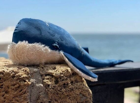 Blue whale - handmade stuffed toy...