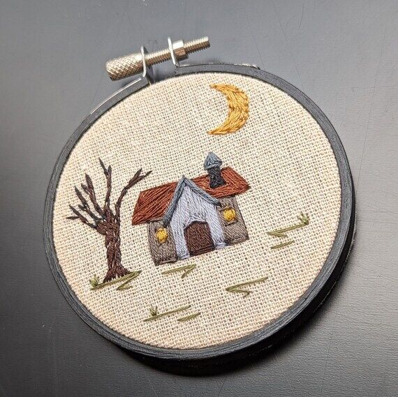Handmade Embroidery Art- The Witch's House...