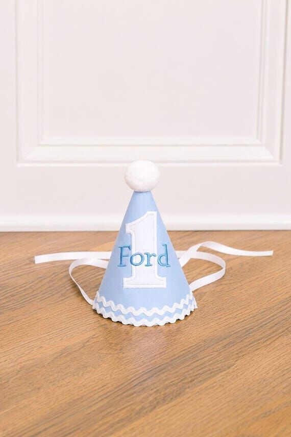 Personalized First Birthday Hat Boy, Custom 1...