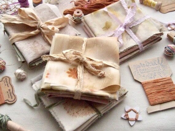 Vintage French fabric of linen hemp cotton si...