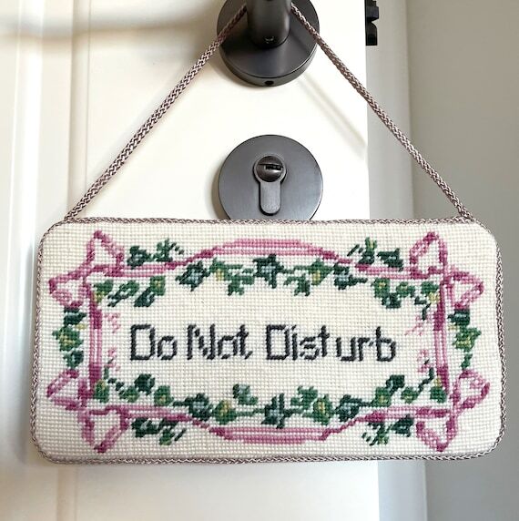 Handmade Embroidery Door Hanger, Needlepoint ...