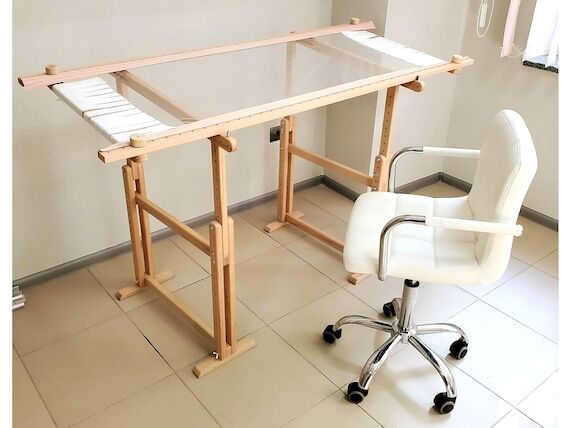 Tambour Embroidery Slate Frame & Trestle Stan...