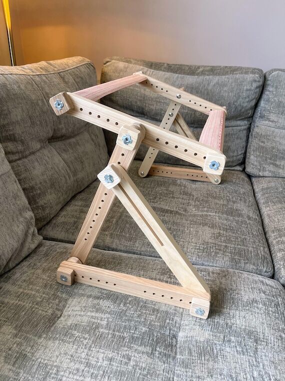 Scroll Frame Stand 70 cm Adjustable Wooden Em...