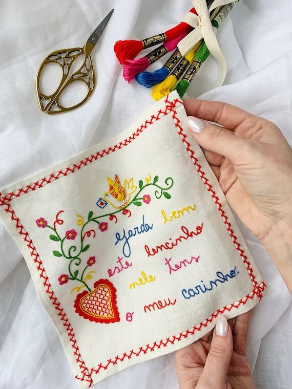 Portuguese Lenço dos Namorados Embroidery Ki...