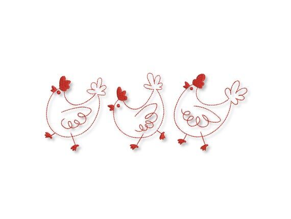 Embroidery with roosters Rooster embroidery d...