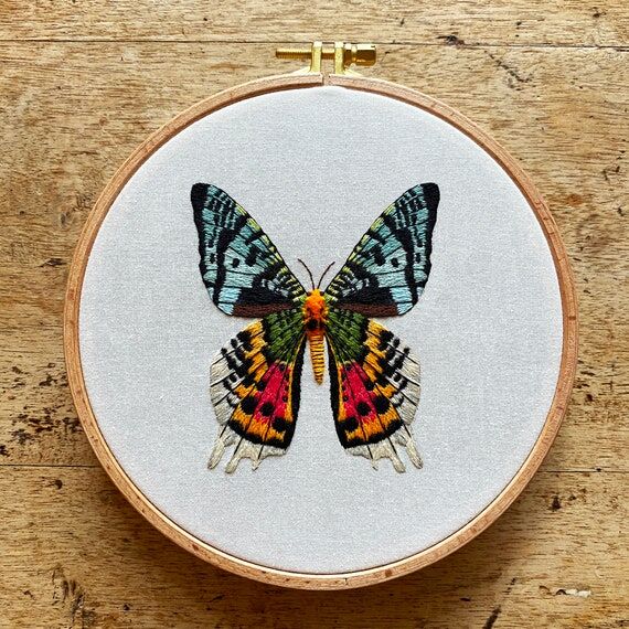 Madagascan Moth Embroidery Pattern fabric pac...