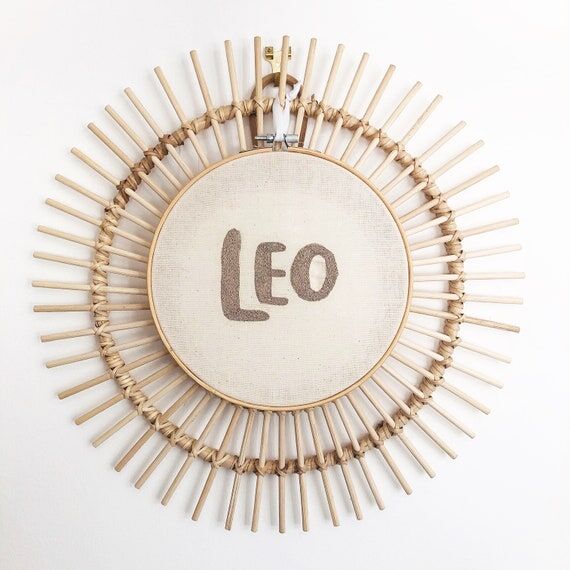 Personalised Name Embroidery Hoop: Custom Nur...