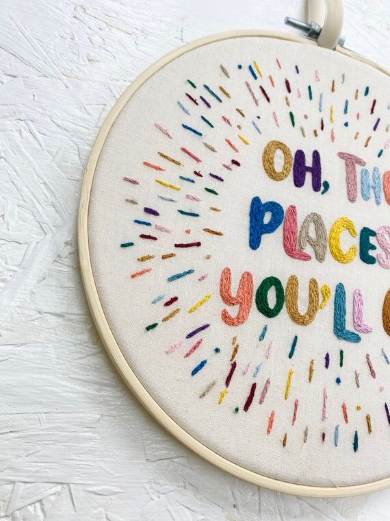 Custom Embroidery Hoop Art: Personalised Nurs...