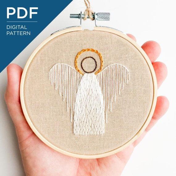 Nativity Angel Ornament 4" Embroidery Pa...