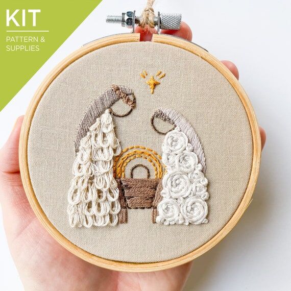 Nativity Ornament 4" Embroidery Kit | Ch...