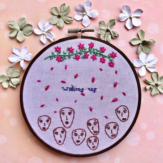 Waking Up Faces Embroidery...