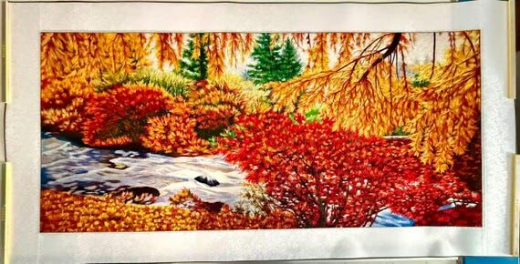 Master Collection handmade silk art 《秋焰...