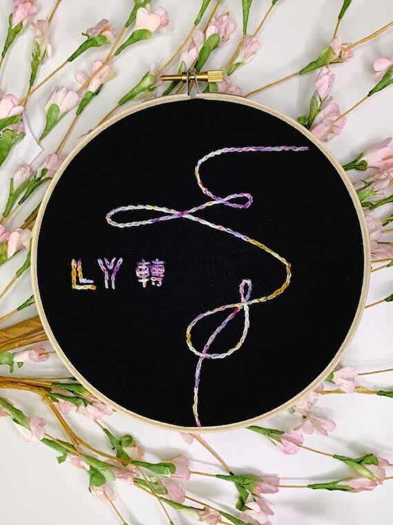 BTS Love Yourself Tear Embroidery Art: K-pop ...