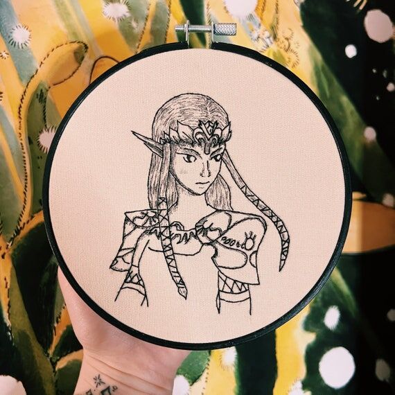 Twilight Princess - Hand Embroidered Hoop Zel...