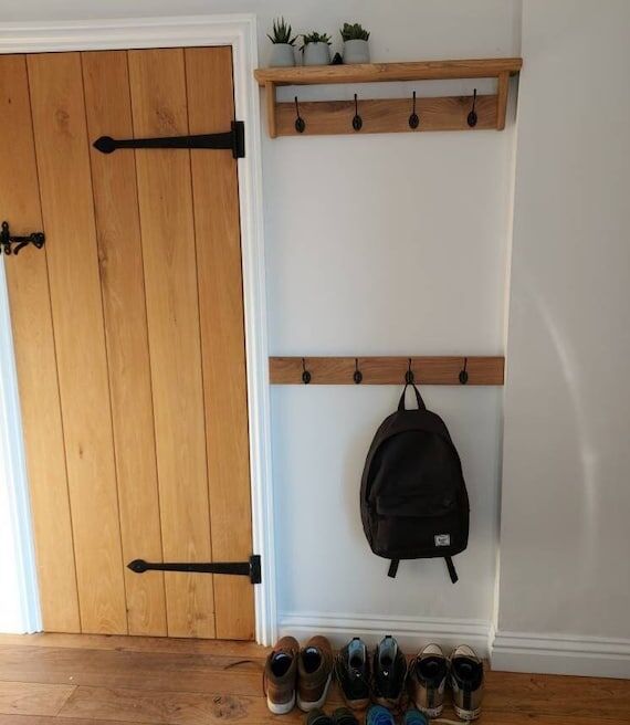 Oak Coat Racks (SET of 2 ) Hook Handmade Wood...