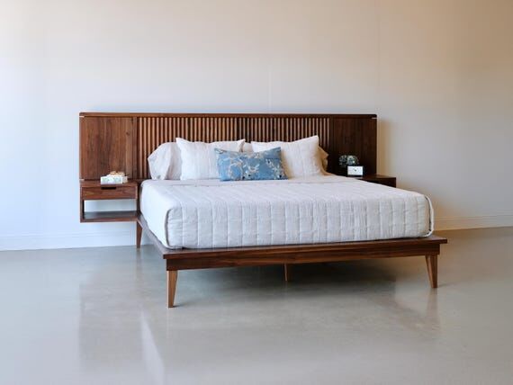 The Vivaldi Bed | Solid Wood King Platform Be...