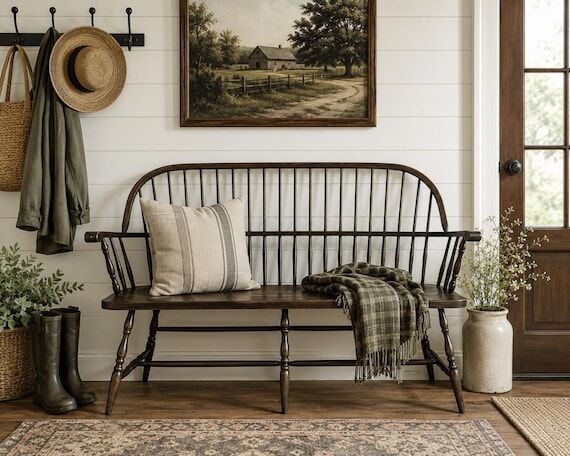 Handmade Windsor Arm Bench – Northern Cherr...