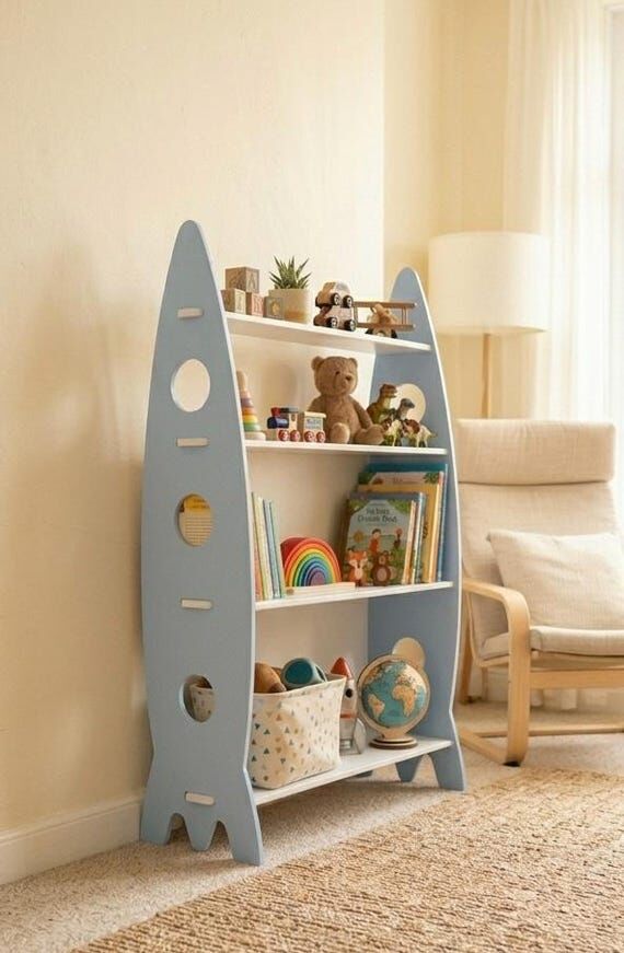 Blue Rocket Montessori Shelf – Wooden Kids ...