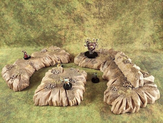 Handmade Desert Hills Scatter Terrain: DnD Wa...