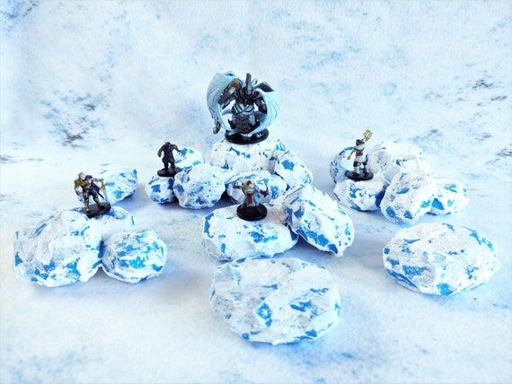 Handmade Icy Rock Clusters: Wargame Terrain, ...