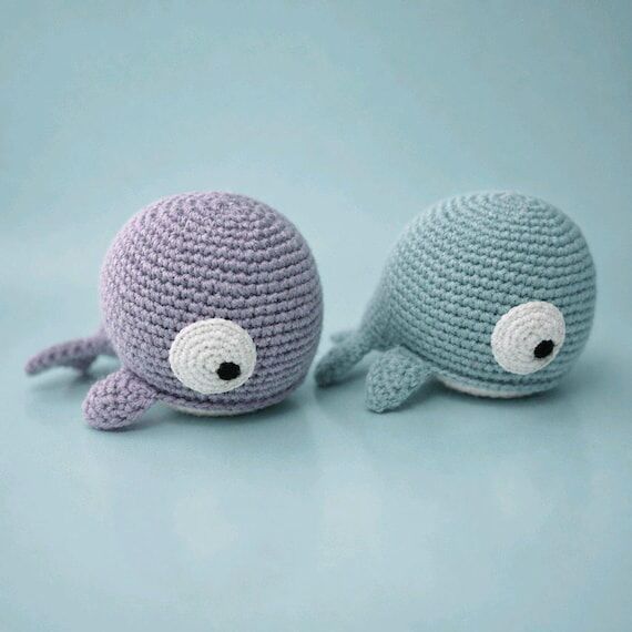 Whale soft Crochet amigurumi toy for games...