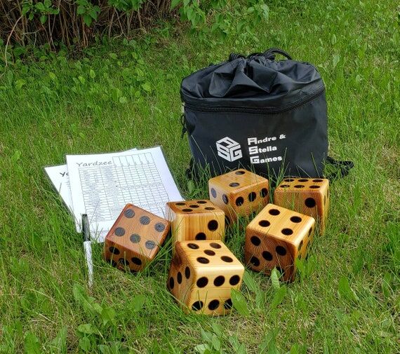 Giant Cedar Lawn Dice Set: Yardzee, Yarkle, F...