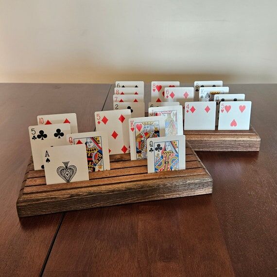 Handmade Wooden Playing Card Holders: Board G...