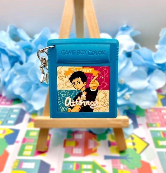 Ryunosuke Ace Attorney GBC Cartridge Keychain...