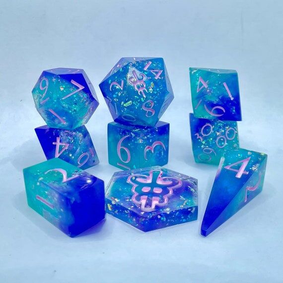 Shape Water Stones - 9 piece polyhedral dice ...