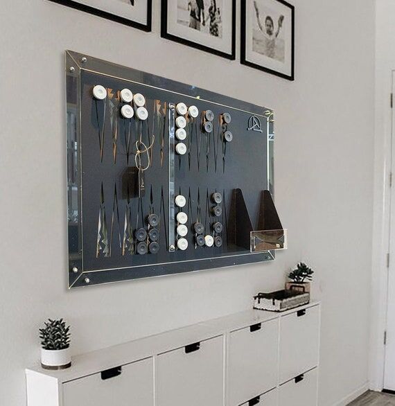 Metal Backgammon Board Wall Decor: Luxury Gam...