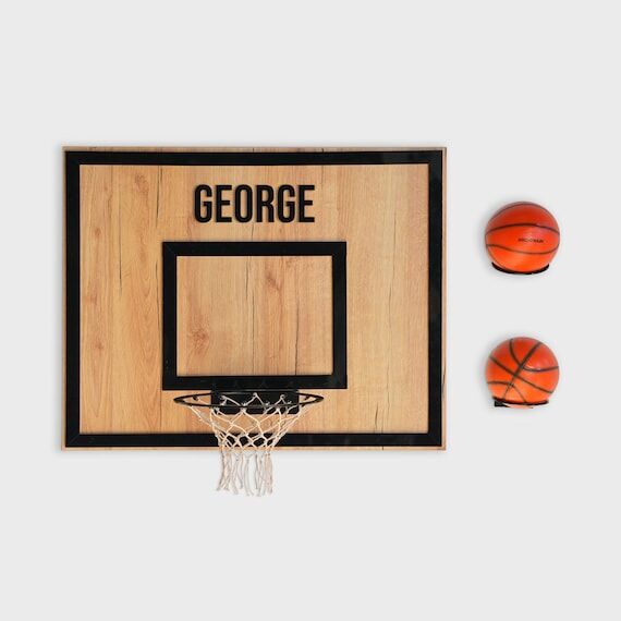 Custom Wooden Basketball Hoop – Rustic Wall...